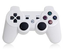 Seis eixos controlador sem fio Bluetooth para PS3 (Branco)