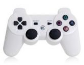 Seis eixos controlador sem fio Bluetooth para PS3 (Branco)